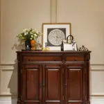 Dark-tone Three-door Framed Sideboard