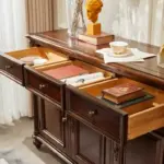 Dark-tone Three-door Framed Sideboard