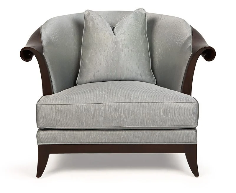 Grey Curved Dark-tone Lounge Chair