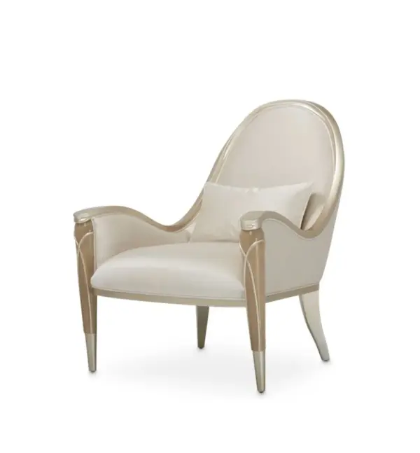 Ivory Oval Slender Lounge Chair