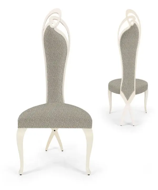 Ivory Slim-profile High-back Dining Chair