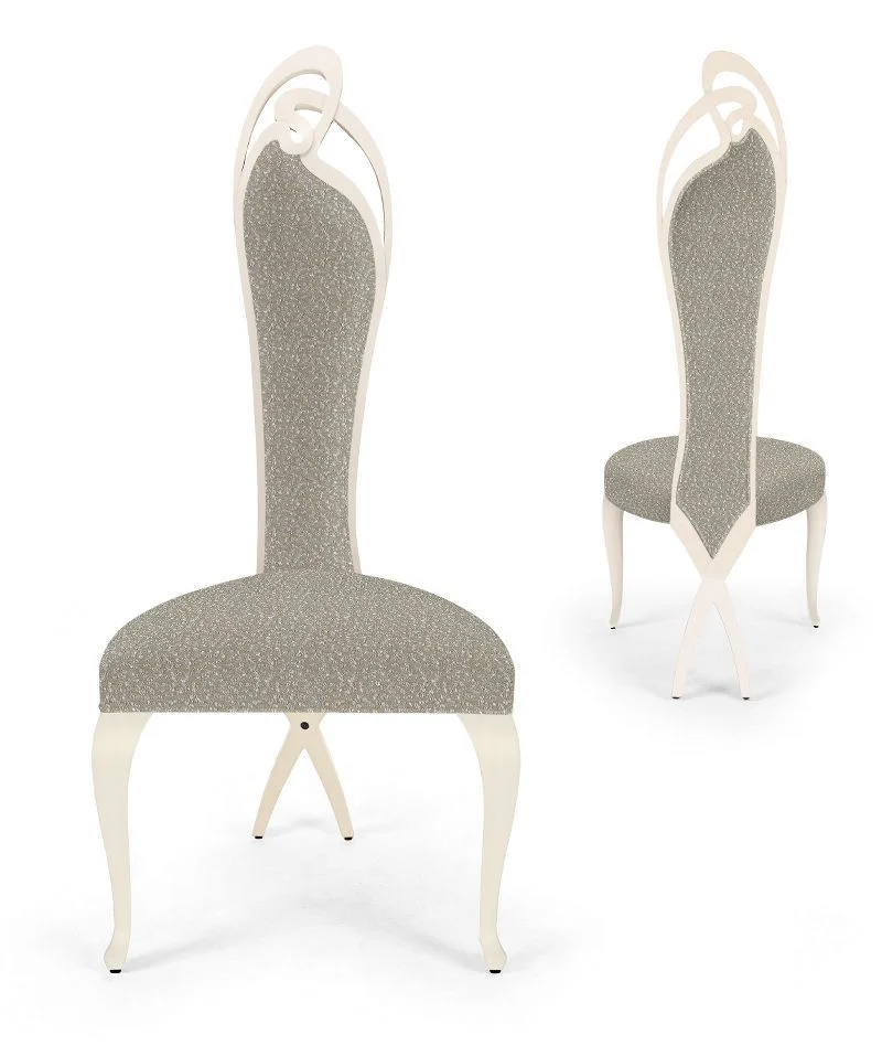 Ivory Slim-profile High-back Dining Chair