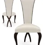 Ivory Shield-back Dark-tone Dining Chair