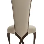 Ivory Shield-back Dark-tone Dining Chair