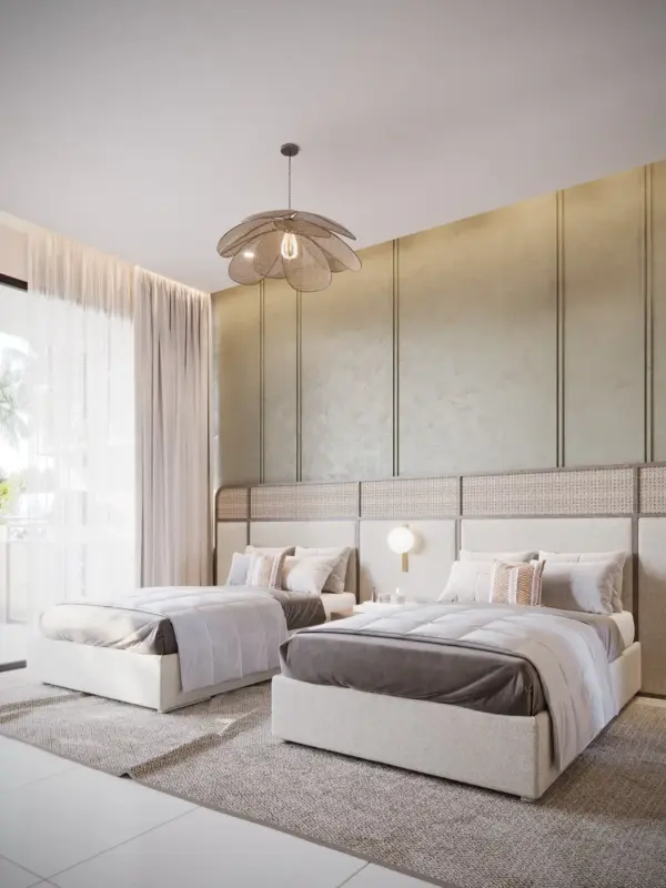 Ivory Wide-frame Upholstered Bed
