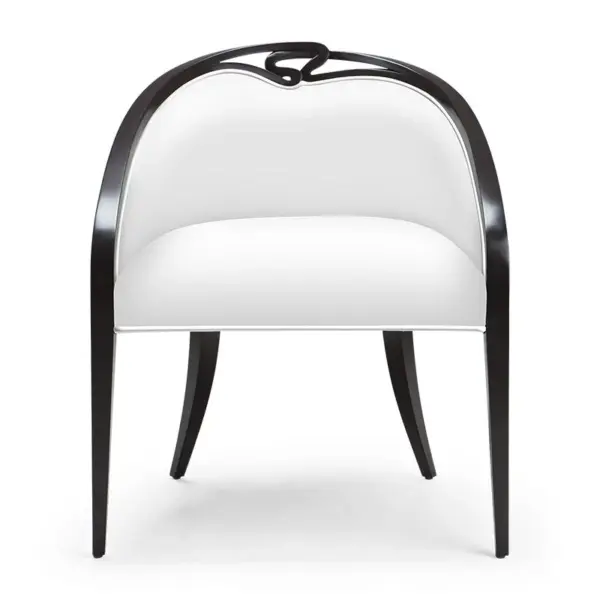 Black Arched Open-back Dining Chair