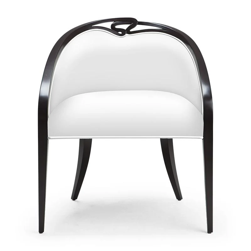 Black Arched Open-back Dining Chair