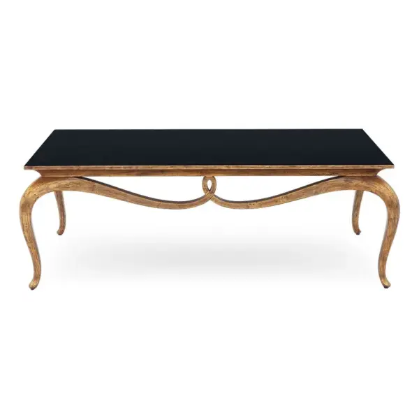 Black Gold-accent Slender Coffee Table