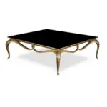 Black Square Gold-accent Coffee Table