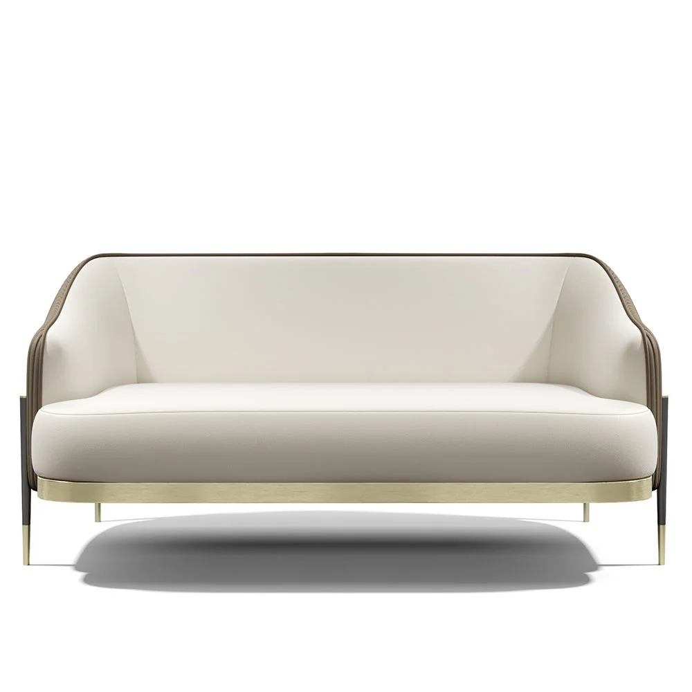 Ivory Low-profile Slender Sofa