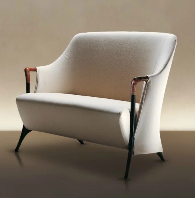 Grey Angled Slender Lounge Chair