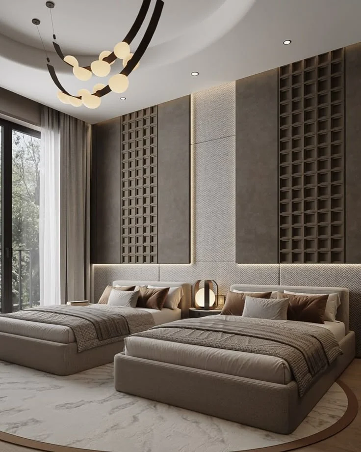 Brown Wide-frame Low-profile Bed