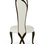 Ivory Loop-detail High-back Dining Chair