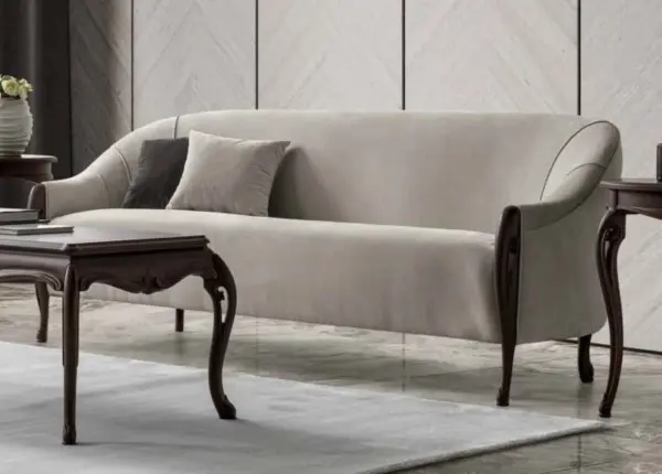 Grey Dark-tone Curved Sofa