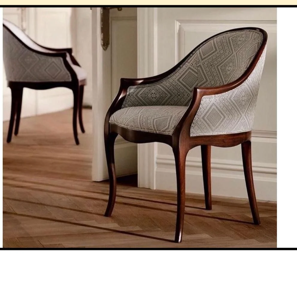 Brown Woven-look Curved Dining Chair