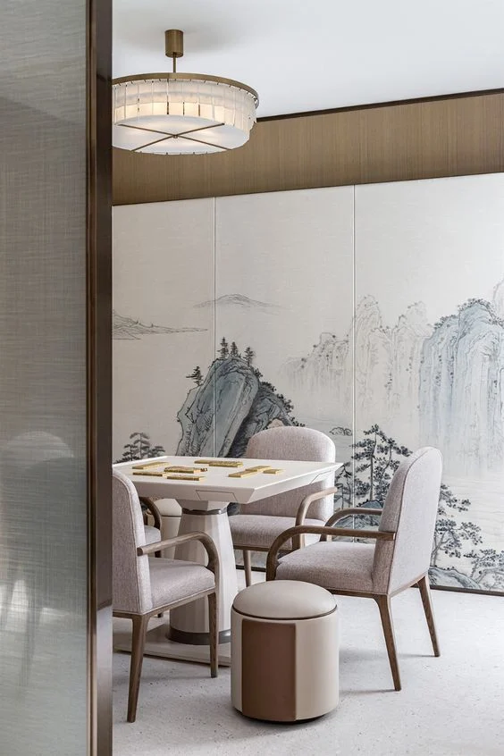 Ivory Round Upholstered Dining Table