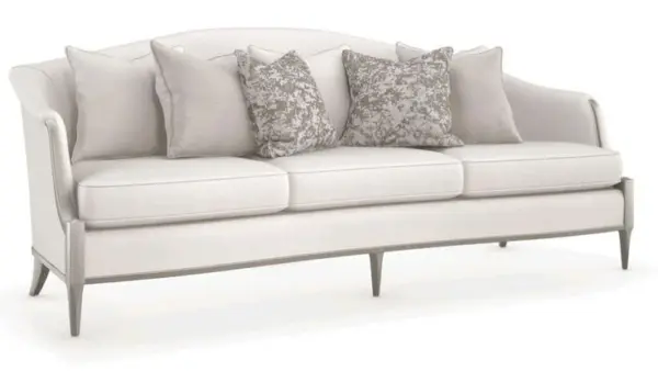 Ivory Square Slender Sofa