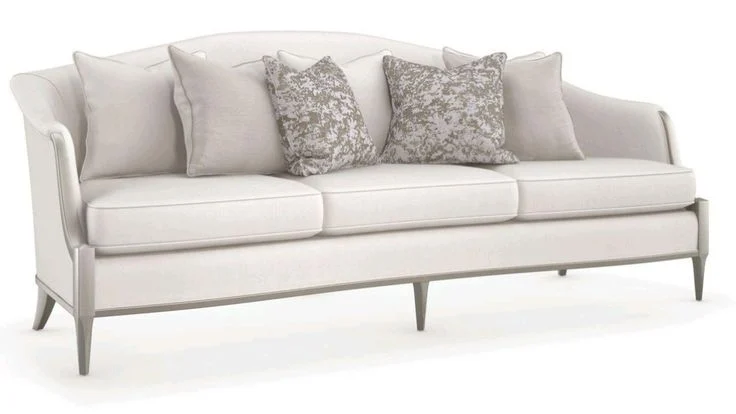 Ivory Square Slender Sofa