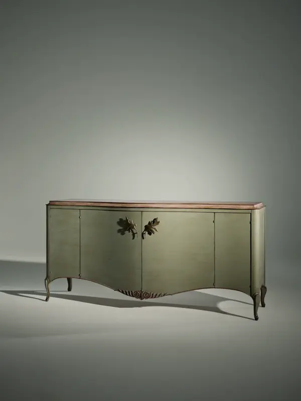 Green Curved Slender Sideboard