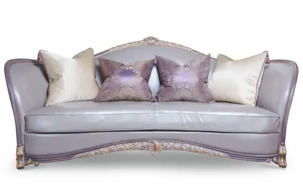 Purple Scalloped Framed Sofa