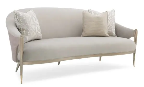 Ivory Rounded Slender Sofa
