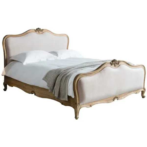 Ivory Gold-accent Scalloped Bed