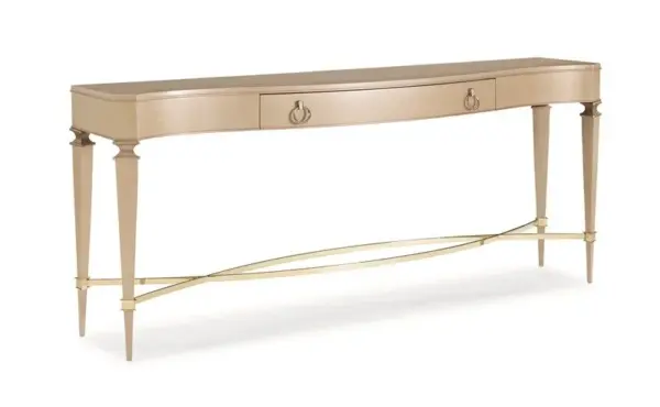 Gold-accent Drawer Slender Console Table