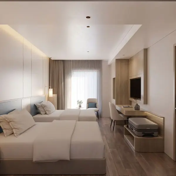 Ivory Twin-room Low-profile Bed