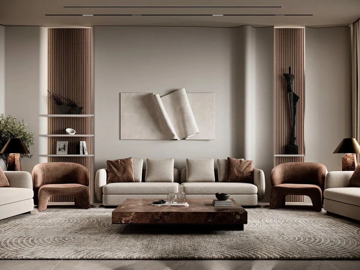 Grey Square Modular Living Room Seating