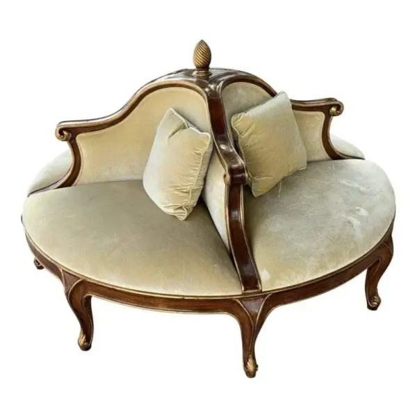 Ivory Round Divided-back Lounge Chair