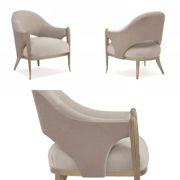 Grey Angled Slender Lounge Chair