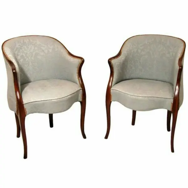 Grey Scalloped Dark-tone Lounge Chair