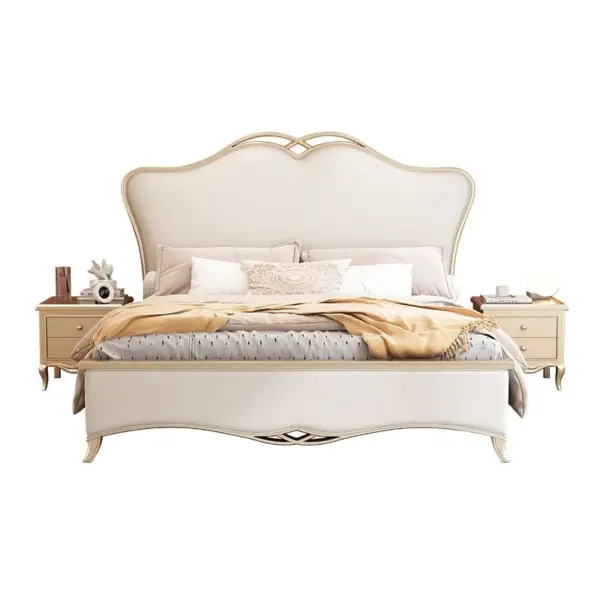 Ivory Loop-detail Scalloped Bed