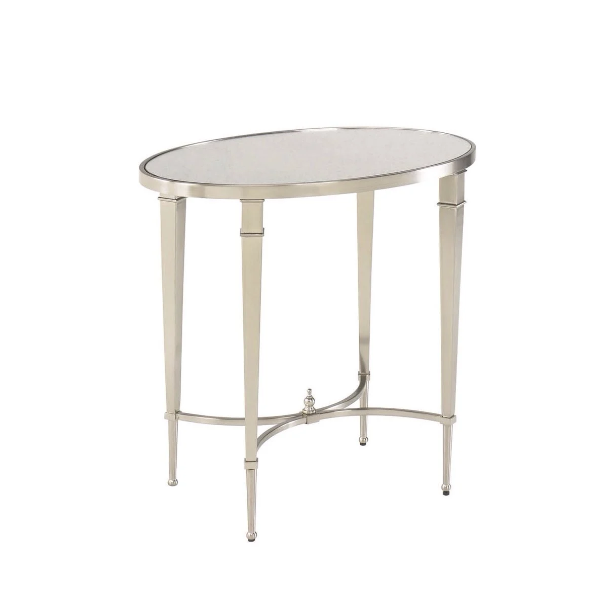 Ivory Oval Slender Side Table