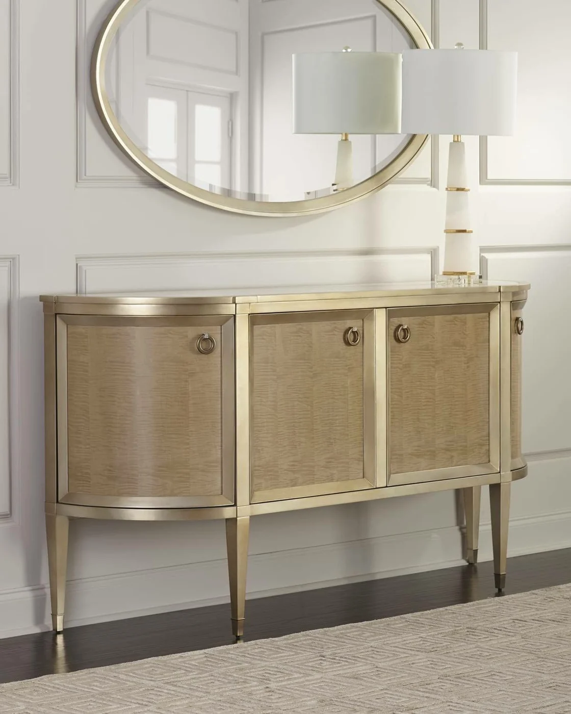 Gold-accent Framed Rectangular Sideboard