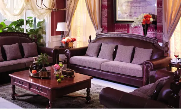 Purple Dark-tone Framed Sofa