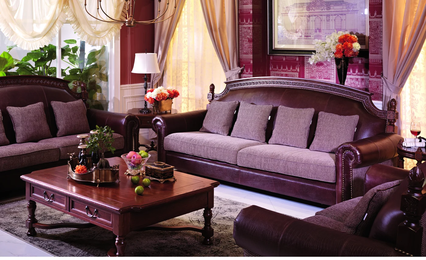 Purple Dark-tone Framed Sofa
