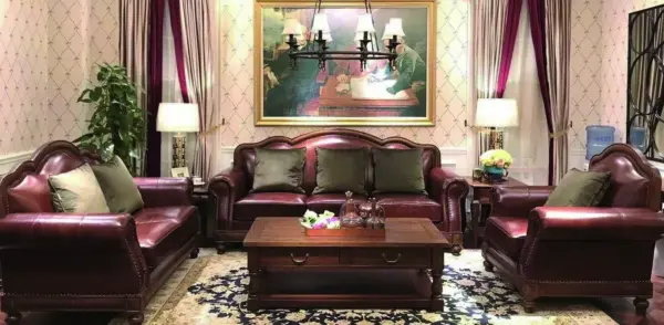 Dark-tone Arched Framed Sofa