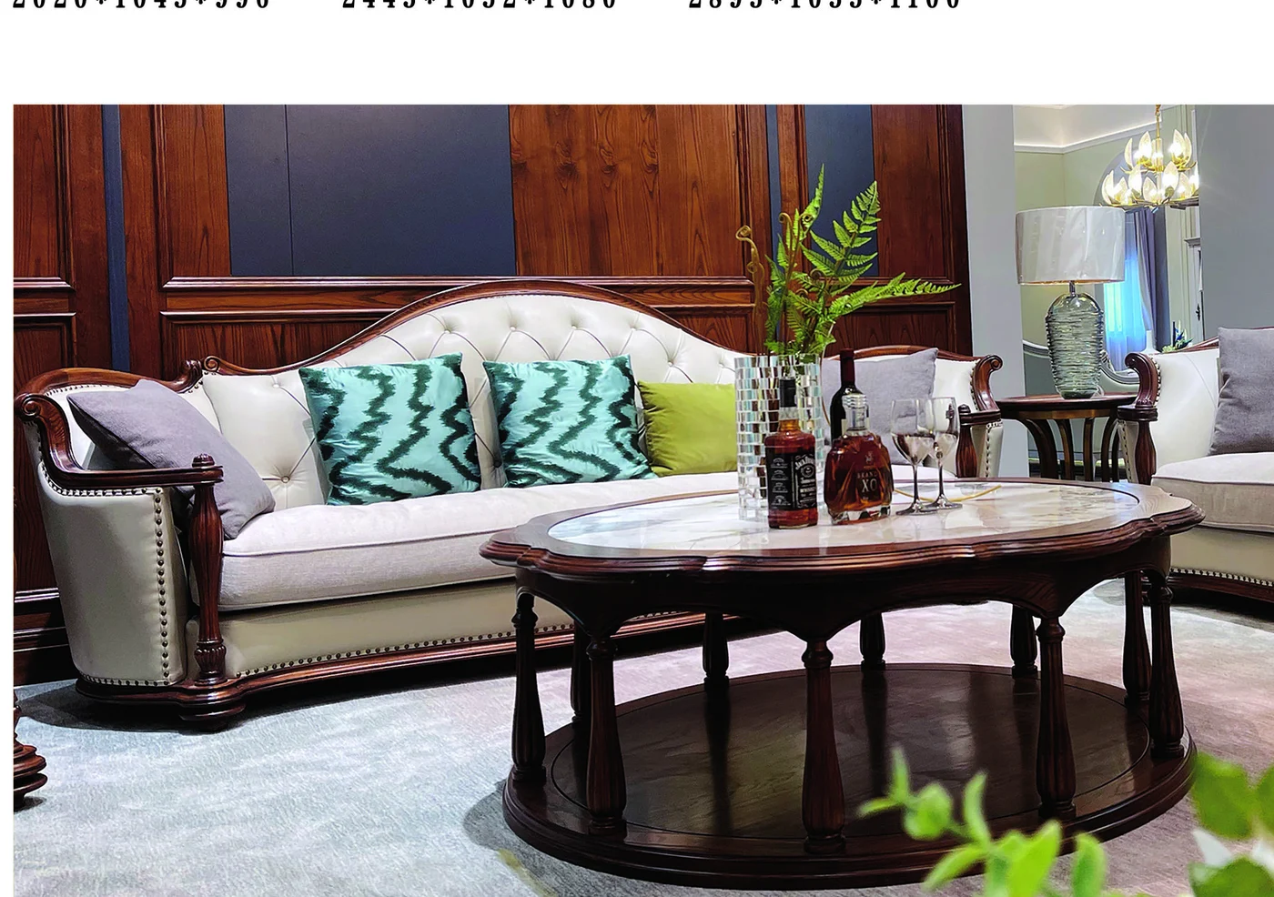 Ivory Dark-tone Button-tufted Sofa