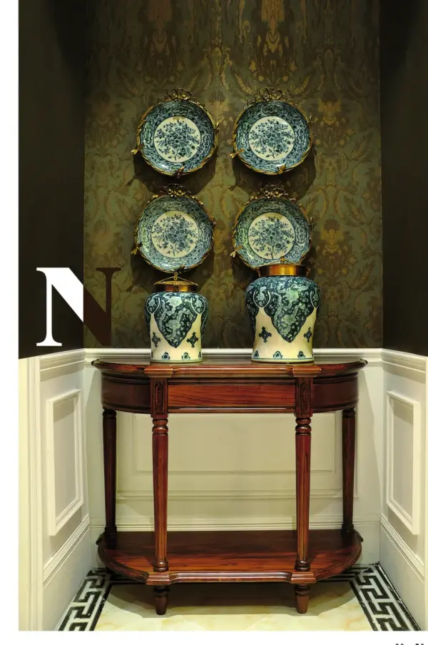 Dark-tone Rectangular Shelved Console Table