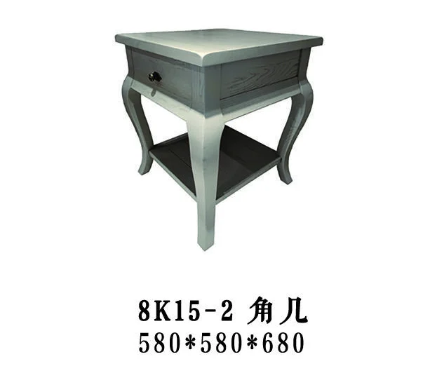 Grey Square Curved Side Table