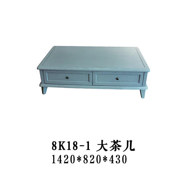 Blue Drawer Low-profile Coffee Table