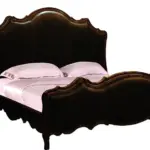 Burgundy Scalloped Panelled Bed