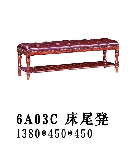Burgundy Button-tufted Turned-leg Bench