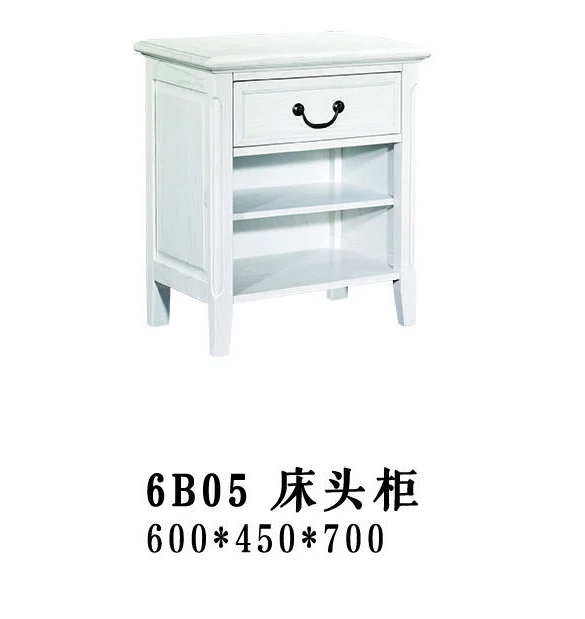 White Open-shelf Drawer Bedside Cabinet