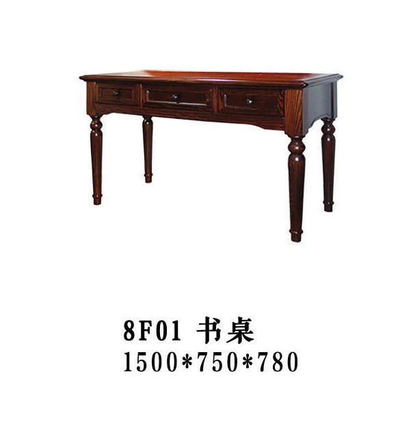 Dark-tone Drawer Slender Desk & Tea Table