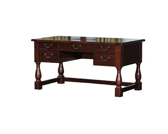 Dark-tone Drawer Stretcher-base Desk & Tea Table