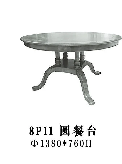 Grey Round Pedestal Dining Table