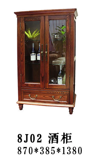 Brown Glass-front Framed Display Cabinet