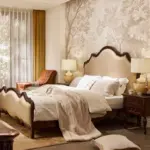 Ivory Scalloped Dark-tone Bed